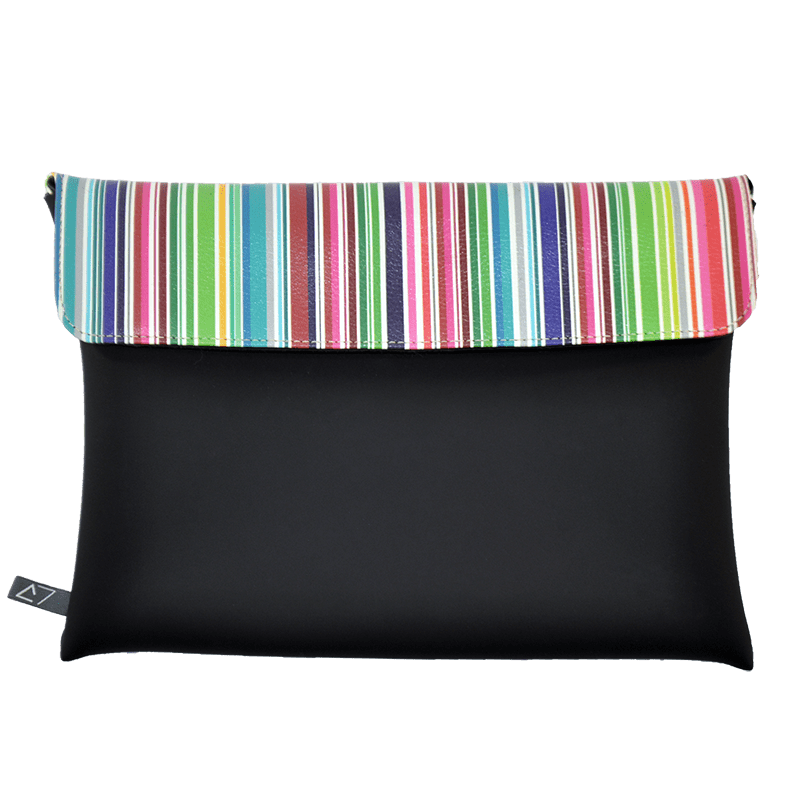 clutch-bag-ipad-case-9.7-neoprene-graphic-colorful-stripes-front