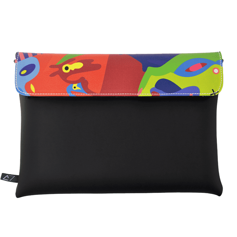clutch-bag-ipad-case-9.7-neoprene-graphic-mutlicolor-graffiti-pattern-front